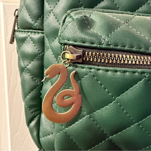 Hot Topic Harry Potter Slytherin Quilted Mini Backpack - Picture 2 of 6